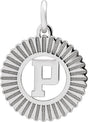 10K Gold Initial Pendant - White Gold