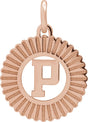 14K Gold Initial Pendant - Rose Gold