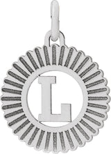 10K Gold Initial L Pendant - White Gold