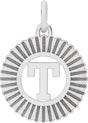 10K Gold Initial T Pendant - White Gold