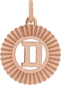 14K Gold Initial D Pendant - Rose Gold