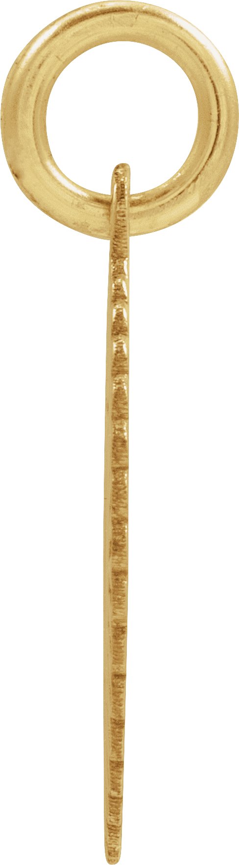 10K Gold Initial N Pendant - Yellow Gold - view 2