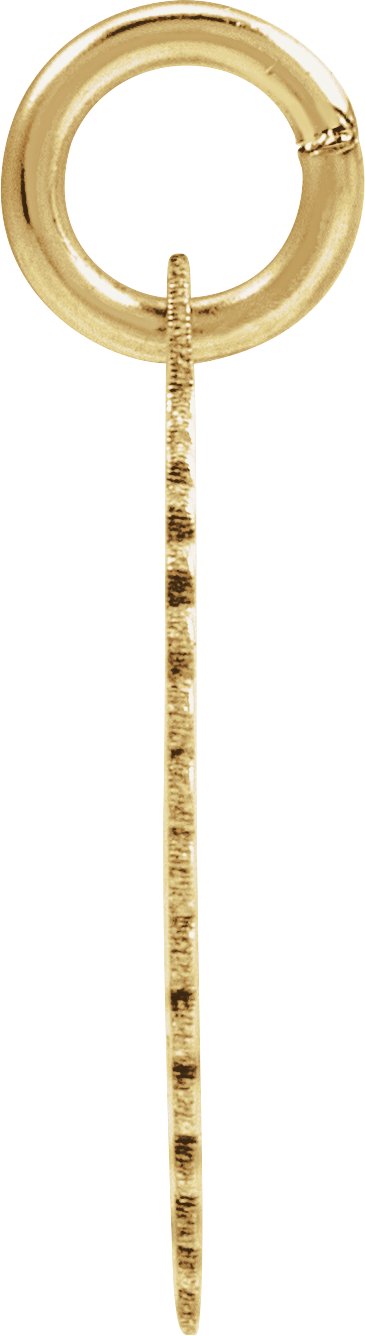 10K Gold Initial X Pendant - Yellow Gold - view 2