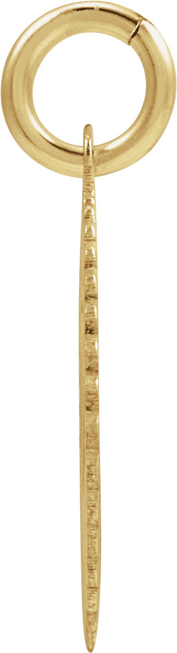 10K Gold Initial C Pendant - Yellow Gold - view 2
