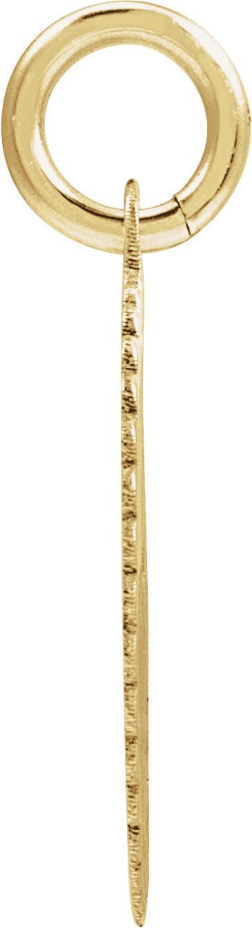10K Gold Initial E Pendant - Yellow Gold - view 2