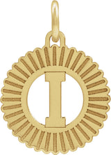 10K Gold Initial I Pendant - Yellow Gold