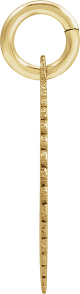 10K Gold Initial I Pendant - Yellow Gold - view 2