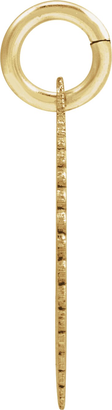 10K Gold Initial I Pendant - Yellow Gold - view 2