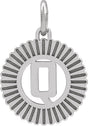 10K Gold Initial Q Pendant - White Gold