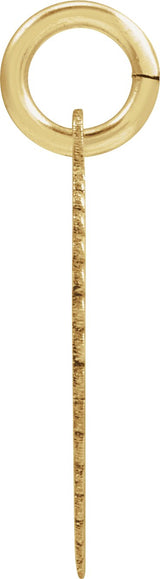 10K Gold Initial R Pendant - Yellow Gold - view 2
