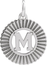 10K Gold Initial M Pendant