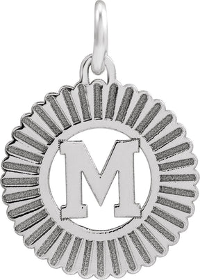10K Gold Initial M Pendant