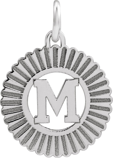 10K Gold Initial M Pendant