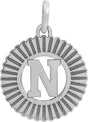 10K Gold Initial N Pendant - White Gold