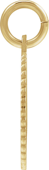 10K Gold Initial Z Pendant - Yellow Gold - view 2