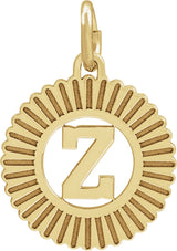 10K Gold Initial Z Pendant - Yellow Gold