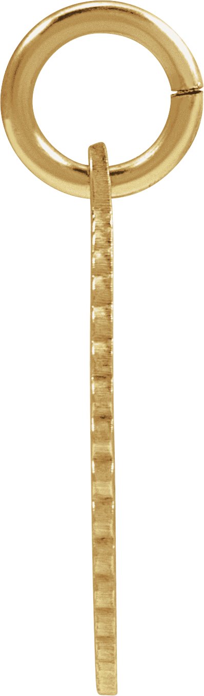 10K Gold Initial U Pendant - Yellow Gold - view 2