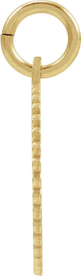 10K Gold Initial Q Pendant - Yellow Gold - view 2