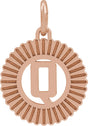 14K Gold Initial Q Pendant - Rose Gold