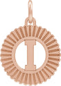 14K Gold Initial I Pendant - Rose Gold