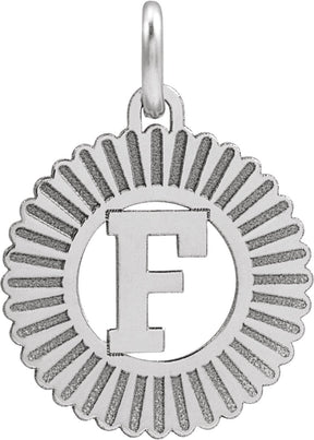 10K Gold Initial F Pendant