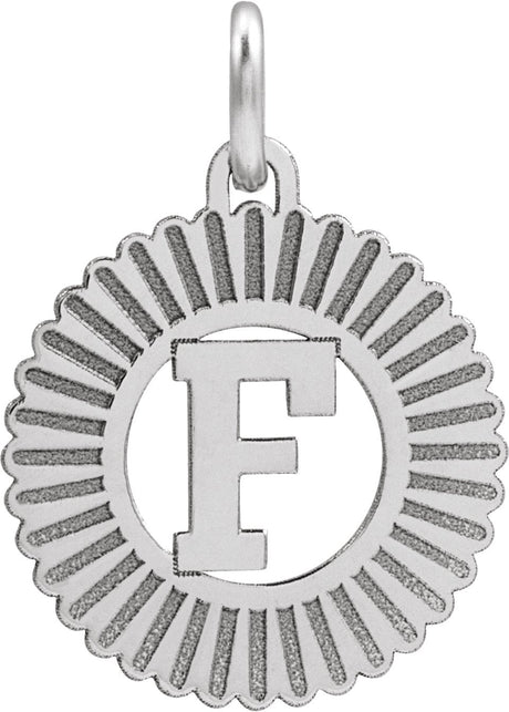 10K Gold Initial F Pendant