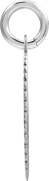 10K Gold Initial E Pendant - White Gold - view 3