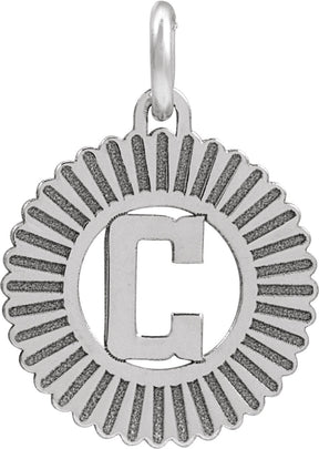 10K Gold Initial C Pendant - White Gold