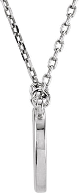 14K Gold Initial D Necklace - White Gold - view 2