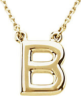 14K Gold Initial B Necklace - Yellow Gold