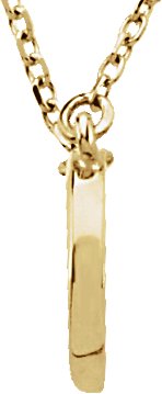 14K Gold Initial Z Necklace - Yellow Gold - view 2