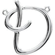 Platinum Initial D Script Necklace