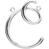 Platinum Initial C Script Necklace