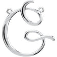 Platinum Initial G Script Necklace