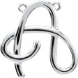 Platinum Initial A Script Necklace