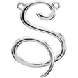 Platinum Initial S Script Necklace
