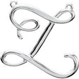 Platinum Initial Z Script Necklace