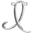 Platinum Initial I Script Necklace