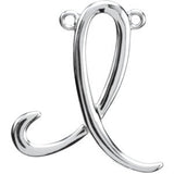Platinum Initial I Script Necklace