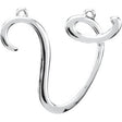 Platinum Initial V Script Necklace