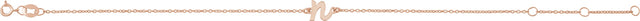 14K Gold Initial N Script Bracelet - Rose Gold - view 3