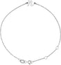 Platinum Initial N Script Bracelet