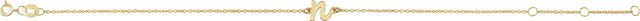 14K Gold Initial N Script Bracelet - Yellow Gold - view 2