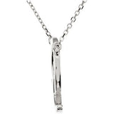 14K Gold Initial Q Script Necklace – 20.9x16.6mm - White Gold - view 2