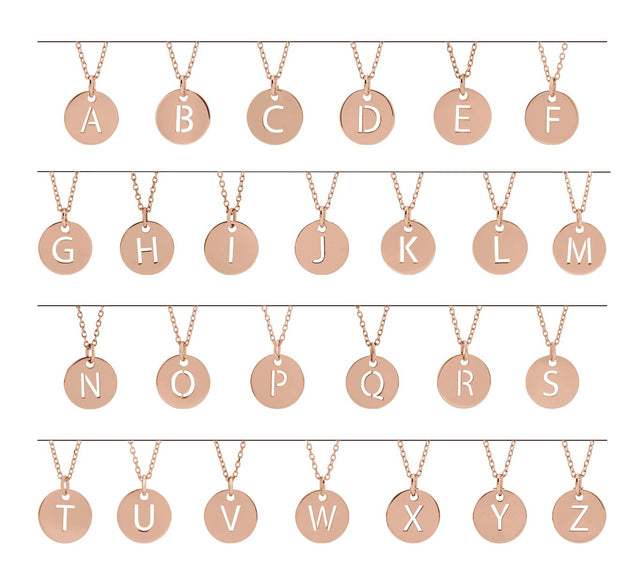 14K Gold Initial Z Necklace or Pendant - Rose Gold - view 2