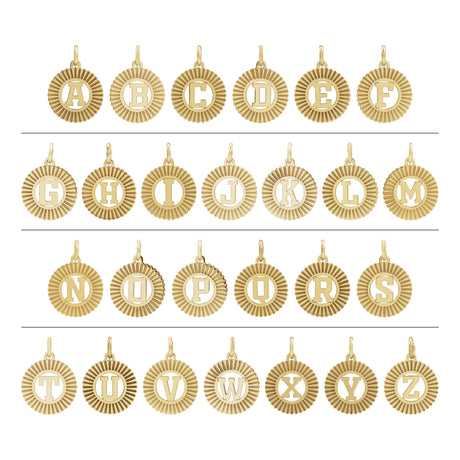 10K Gold Initial A Pendant - view 2