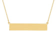 14K Gold Be Posh Engravable Bar Necklace - Yellow Gold