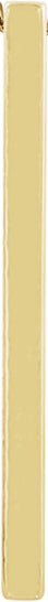 14K Gold Bar Necklace or Pendant