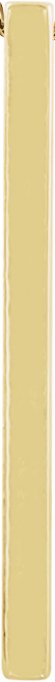 14K Gold Bar Necklace or Pendant