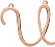 10K Gold Initial U Script Necklace - Rose Gold